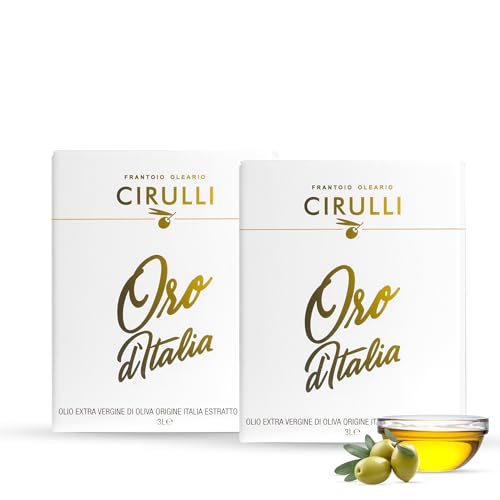 Cirulli Huile d'olive extra vierge italienne extraite à froid, 2 Bag in Box EVO (2 x 3 Litres)