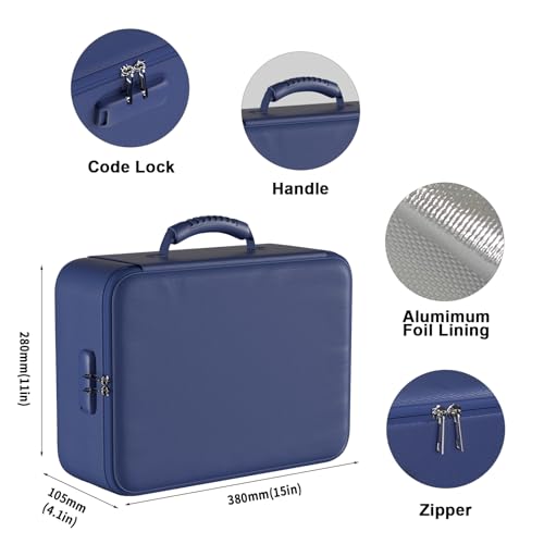 Image of DocSafe 5200F Fireproof Document Organizer Box with Lock, Blue (Soft)