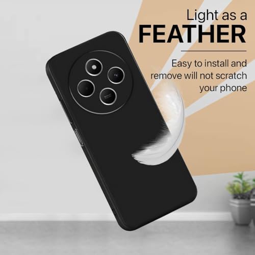 Image of Back Cover | Full Camera Protection | Premium Liquid Silicon Case | Flexible Bumper Case for Mi Redmi A4 5G / 14C 5G / 14R 5G / Poco C75 5G / M7 5G (Grey)