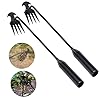 Weed Puller Tool Garden Weed Pulling Tool, Portable Garden Weeder Tool Uprooting Weeding Tool, 4 Teeth Manganese Steel Forged Hand Weeder for Vegetable Gardening Backyard Farm Planting & Weeding