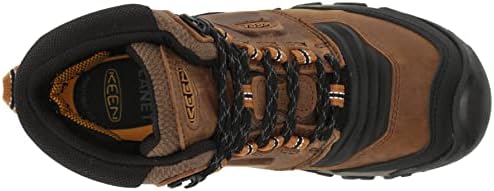 KEEN Men's Ridge Flex Mid Height Waterproof Hiking Boots, Bison/Golden Brown, 10 Wide | Image 4