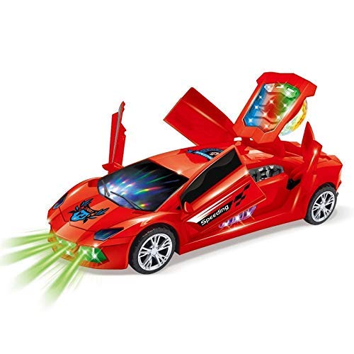 sonpal Super Dream car with Bright Flashing 3D Lights, Sounds - Battery Operated Bump and Go Bump Action (Colour as per Stock) (Super Car)