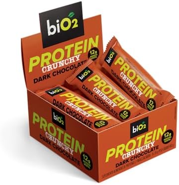 Barra de Proteína Crocante biO2 Protein Crunchy Dark Chocolate, C...