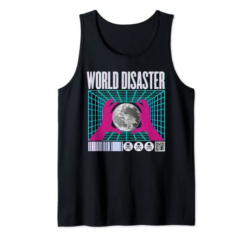 World Disaster Aesthetic Glitch Art Futurism Egirl Eboy Débardeur