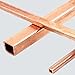 2 Pcs T2 Purple Copper Square Tube Seamless Straight Tube,Used for Industrial and Machinery Projects Etc.8x8x1.5x500mm