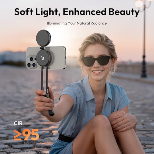 Trípode magnético para teléfono celular y kit de luz magnética para selfie ULANZI para iPhone 7
