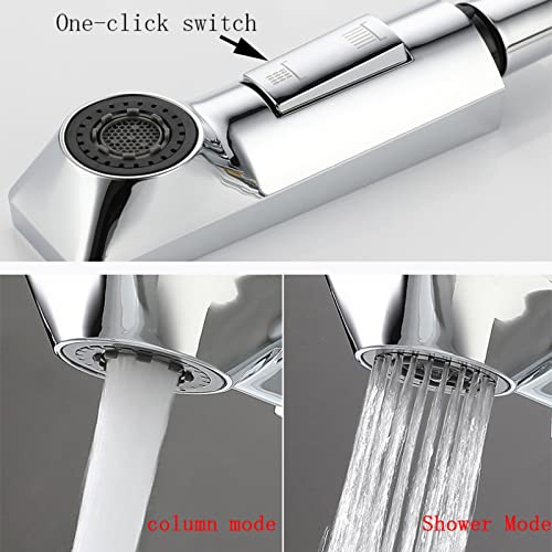 Grifo de lavabo extraíble que soluciona la falta de espacio y limpieza en baño 7