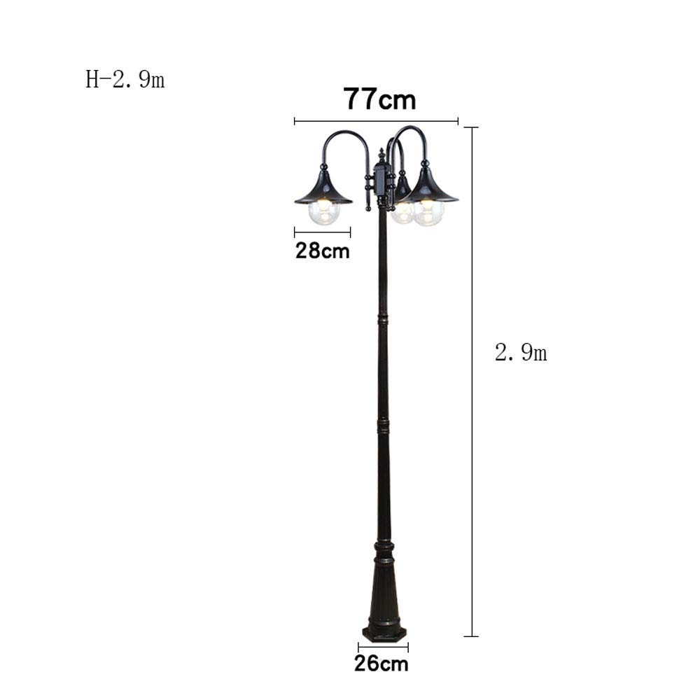 Lanterne d'extérieur vintage en fonte d'aluminium moulé sous pression - Lampe d'extérieur étanche pour cour, allée, terrasse, patio