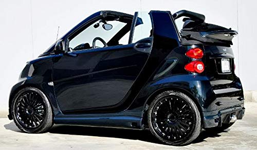 Ijdmtoy Matte Finish Black Finish Front Or Rear Bumper Protector Spikes Guards Compatible With 2007-2015 W451 Smart Fortwo #TOP4