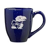 NCAA Rico Industries Kansas Jayhawks Primary 16 oz Team Color Laser Engraved Ceramic Coffee Mug