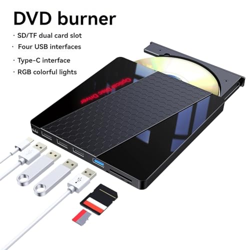 Unidad óptica externa USB 3.0 Type C 7 en 1 miniatura 5