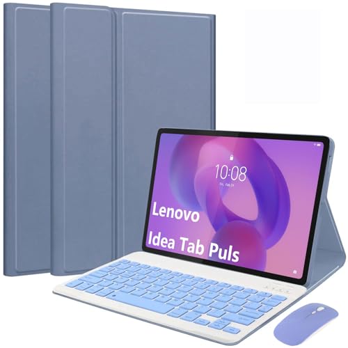 EHLCYS for Lenovo Idea Tab Plus 12.1�C���`/Tab K12 2025���f�� (TB361ZU/TB361FU) �p�L�[�{�[�h�P�[�X�A�}�O�l�b�g�����O���\Bluetooth�L�[�{�[�h�A�����^�}���`�A���O���ی�P�[�X�A�}