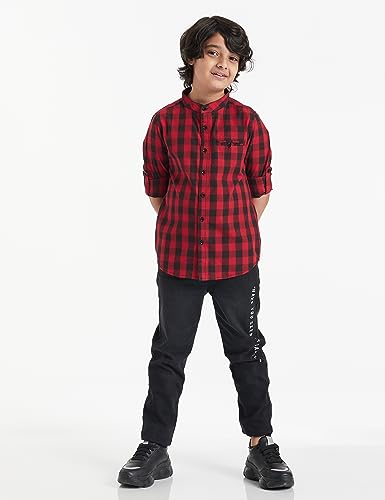 Image of Amazon Brand - Jam & Honey Boys Boys 100% Cotton Printed Full Sleeves Shirt | Age 2-12 Years