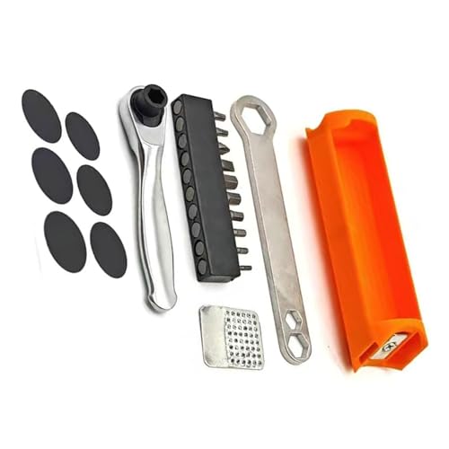 La Herramienta De Reparación De Bicicletas De Metal Cuenta Con Bolsa De Almacenamiento Interna Y Un Montaje Magnético Para Un Acceso Rápido a La Caja De Almacenamiento Del Cuadro De Bicicleta