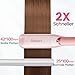 Dekuri Glätteisen, 42 mm breite Platten, wasserbasierter Keramik-Glätteisen Locken und Glätten, Haarglätter für Frauen, Temperaturbereich 120°C-230°C, Rosa.