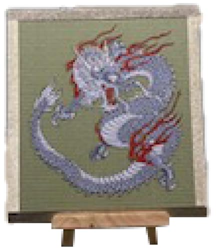 風水畳細工龍の置物 四角形 A