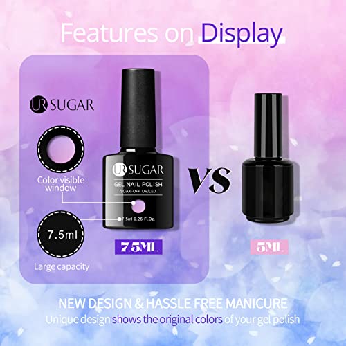 Ur Sugar Color Changing Gel Nail Polish Set, 3 Layers Glitter Temperature Mood Changing Gel Polish 6 Colors Pink Purple Red Black Soak Off Gel Nail Polish Valentine's Day Gift Box For Women Girls #TOP7