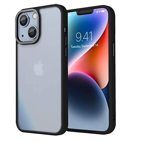 Image of Vaku Luxos Trans Armor for iPhone 14 Plus Cover Case, 6 Feet Drop, Metal Ring Camera Protection, Shockproof, Scratch Resistant, Slim, Compatible with iPhone 14 Plus Back Cover - Black