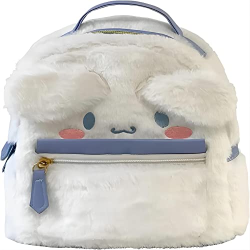 Cute Backpack, Fluffy Backpack, Lovely Schoolbag Kawaii Girl Backpack (white)