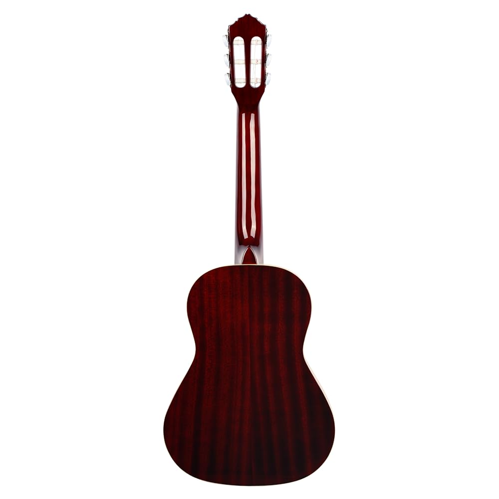 Ortega Guitars 1/2 Konzert Gitarre – Family Series – Inklusive Gig Bag – Fichte, Mahagoni, Rot (R121-1/2WR)