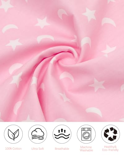 Image of ALVABABY Toddler Pillowcases 2 Pack Organic Cotton Fit 13 inchx 18 inch or 12 inchx16 inch Kids Pillow Cover Envelope for Girl Boy Travel(Pillowcase Only)