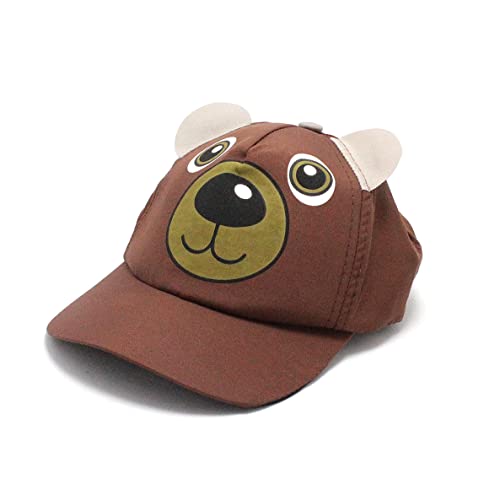 Boné Infantil Kids De 0 A 3 Anos Ajustável Diversos Modelos (Marrom-Urso)