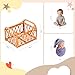 Kate Newborn Photography Props Rattan Basket Bed Handcrafted Baby Doll Bed with Plush Blanket and Stretch Wrap Posing Props for Baby Photography Photoshoot