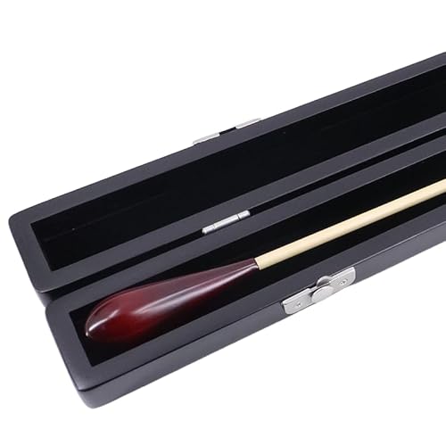 Ogdni Dirigenten des dirigenten des dirigenten des dirigenten mit stöcken aus holz Taktstock für Musikleiter, Orchester, Holzgriff mit Geschenkbox aus Holz (rotes Holz) (R135K)