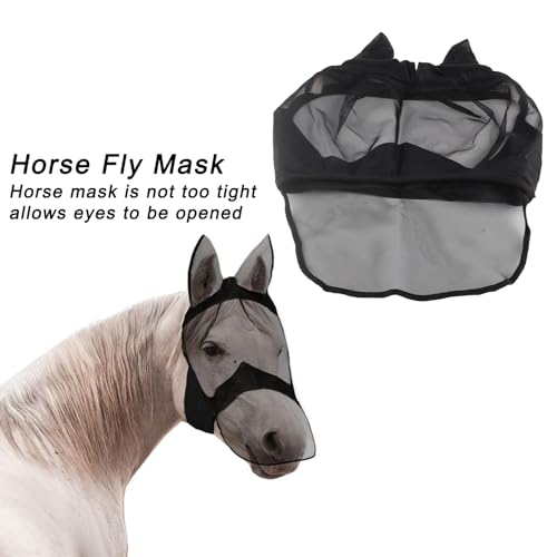 Máscara De Mosca De Cavalo, Máscaras De Mosca De Poliéster Para Cavalos, Máscara De Malha De Cavalo
