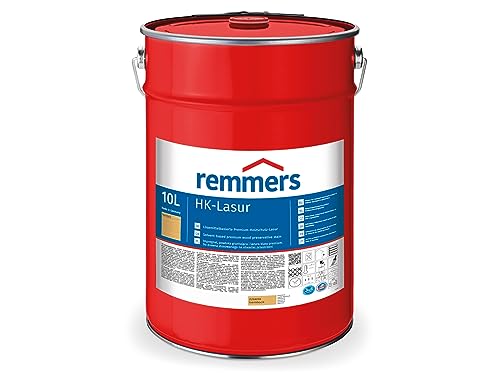 Remmers HK-Lasur 3in1 hemlock, 10 Liter, Holzlasur aussen, 3facher Holzschutz mit Imprägnierung + Grundierung + Lasur, Feuchtigkeit- und UV-Schutz