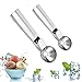 Kaiyingxin 2 Pezzi Cucchiaio per Gelato, Paletta per Gelato in Acciaio Inox, Porzionatore per Gelato con Il Grilletto, Adatto per Fare Il Gelato, Anguria, Lo Scoop di Patate e Lo Scoop di Polpette