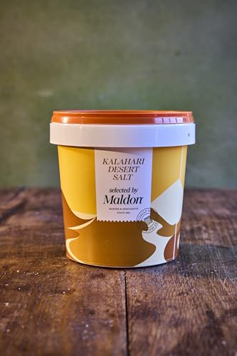 Image of Maldon - Kalahari Desert Salt - Selected by Our Seasoned Experts - Naturally Coarse Salt Hand-Harvested from the Kalahari Desert - Perfect for a Wide Range of Dishes - Fantastic Flavour- 2.2lb Tub