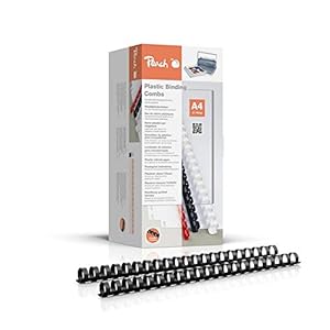 Peach PB416-02 plastic binders DIN A4, 16 mm, 145 vellen, 100 stuks, zwart