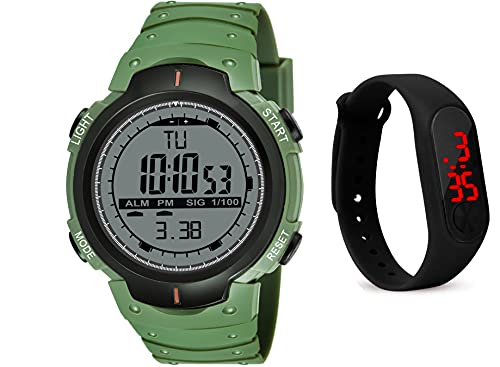 Image of FROZIL Shockproof Multi-Functional Multicolor Strap Waterproof Digital Sports Watch for Men's Kids Watch for Boys - Watch for Men