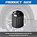Tecledsn 10PCS Car Tire Valve Stem Caps, Car Tyre Valve Cap, Plastic Tire Air Caps with O Rubber Seal, Airtight Seal Heavy Duty Dustproof Tire Valve Stem Covers Universal for Car Truck (Black)