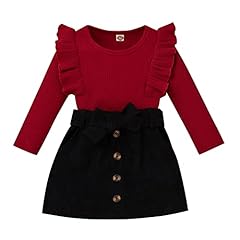 Red Wine Top Black Skirt