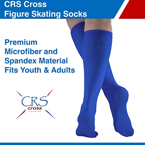 image for CRS Cross Figure Skating Socks (2 Pair) Knee High Tights for Ice Skate