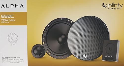 Infinity Alpha 650C 315W Wired Component Car Speaker Black 6