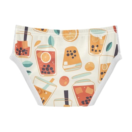 KLL Bubble Tea Pattern Boys Toddler Cotton Athletic Underwear Breathable Children Panties2