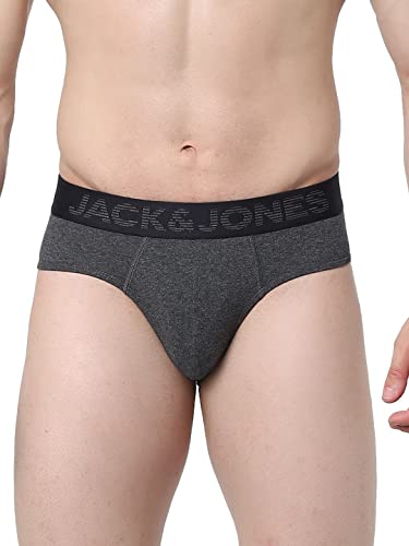 Image of JACK & JONES Men's Cotton Blend Solid Briefs