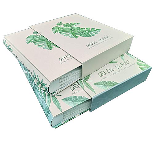 TOTOCAN 10 x 15 cm großes Fotoalbum, 2 Stück, jedes Fotoalbum für bis zu 200 Fotos à 10 x 15 cm, insgesamt 400 Fotos, Familienfotos, Reisen – Baby-Fotoalbum (Blätter)