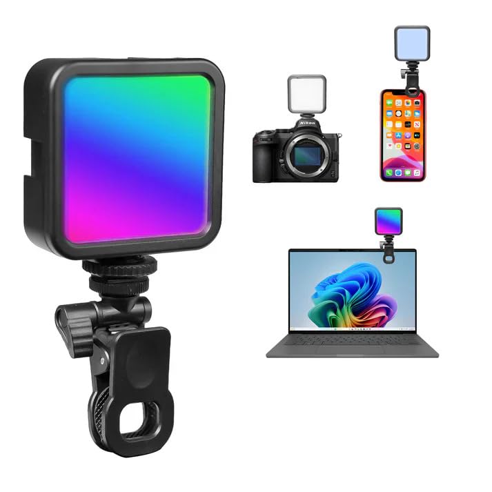 Image of HIFFIN (VL49 RGB) 7W Portable Mini RGB LED Video Light with inbuild Battery & 360 HSI, 3000K-6000K, 8-Level Control, 9 Special FX Modes, Type-C Charging, 2hr Battery, for Photography & Videoshoots
