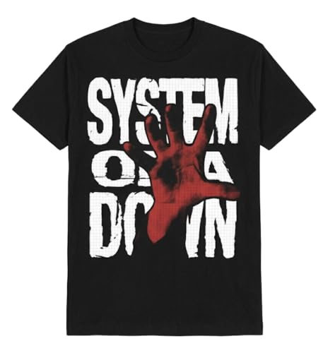 Listado de Playera Full Print los mejores 10. 41 W P Wear Print Playera System of a Down Mano roja Rock (Grande)