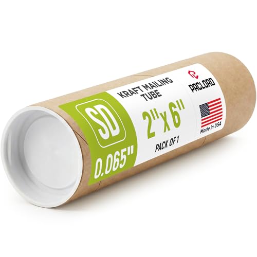 Tube en papier kraft 5,1x15,2 cm pour ranger et envoyer vos affiches et souvenirs
