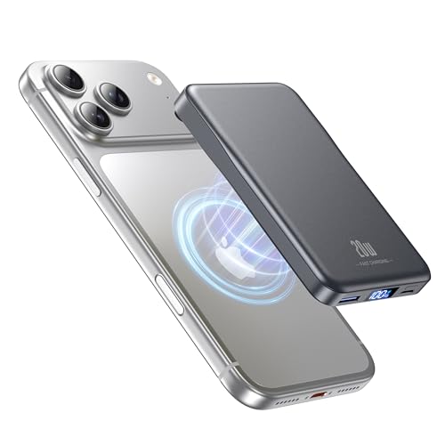 Image of Magnetic Portable Charger, 10000mAh Power Bank, 20W Fast Charging for Magsafe Battery Pack, Travel Essential Wireless Charger Compatible with iPhone 17/16/15/14/13/12 Pro/Max/Air/Plus Series, Samsung