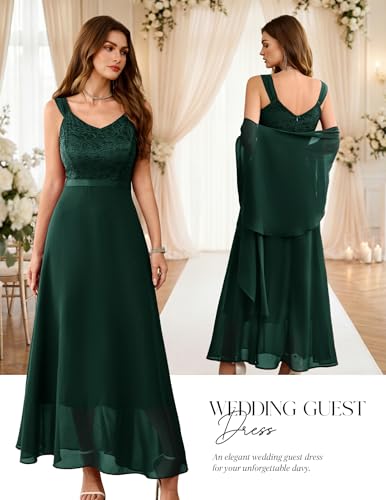 Image of BeryLove Summer Formal Wedding Guest Prom Dresses Sequin Cocktail Evening Lace Elegant Mother of The Bride Dress