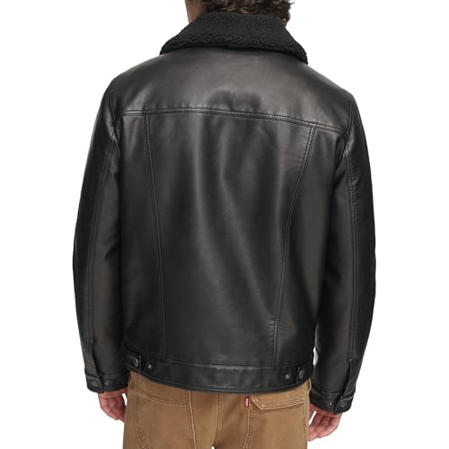 Levi's Men's Faux Leather Classic Trucker Jacket3