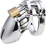 dcjabn Metal Cock Cage for Male Lightweight Chastity Cage Breathable Chastity Devices Men's Penis Cage Lock Toys Bird Chastity Lock Sweater qx40, Steel