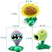 Maikerry 3 Pieces Plants and Zombies vs Plush Toy, 8'' Tall PVZ Stuffed Figure Doll for Children, Great Gifts for Kids and Fans