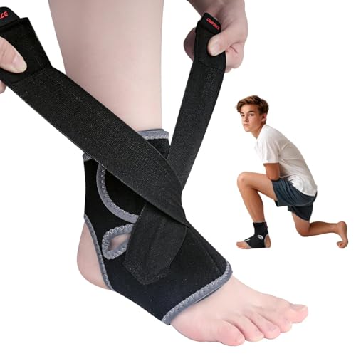 COMFORCE Manicotto di compressione in neoprene traspirante con cinghie morbide regolabili per sollievo dalla tendinite di Achille, protezione sportiva e compressione del supporto della caviglia